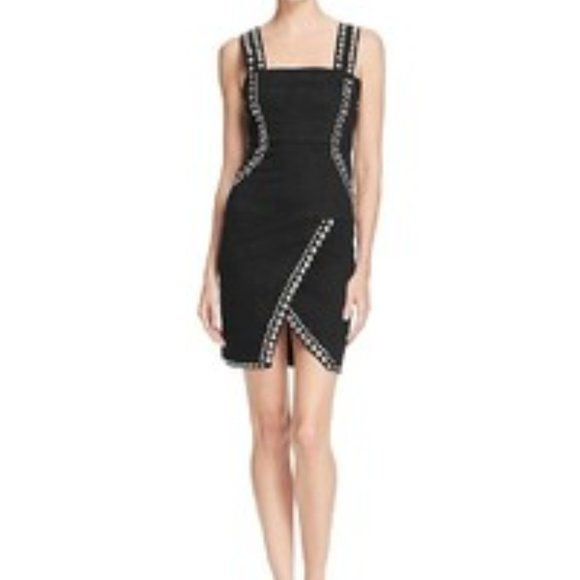 BRAND NEW KENDALL + KYLIE BLACK DRESS WITH ROUNDED SILVER STUDS IN SIZE MEDIUM - Picture 1 of 15